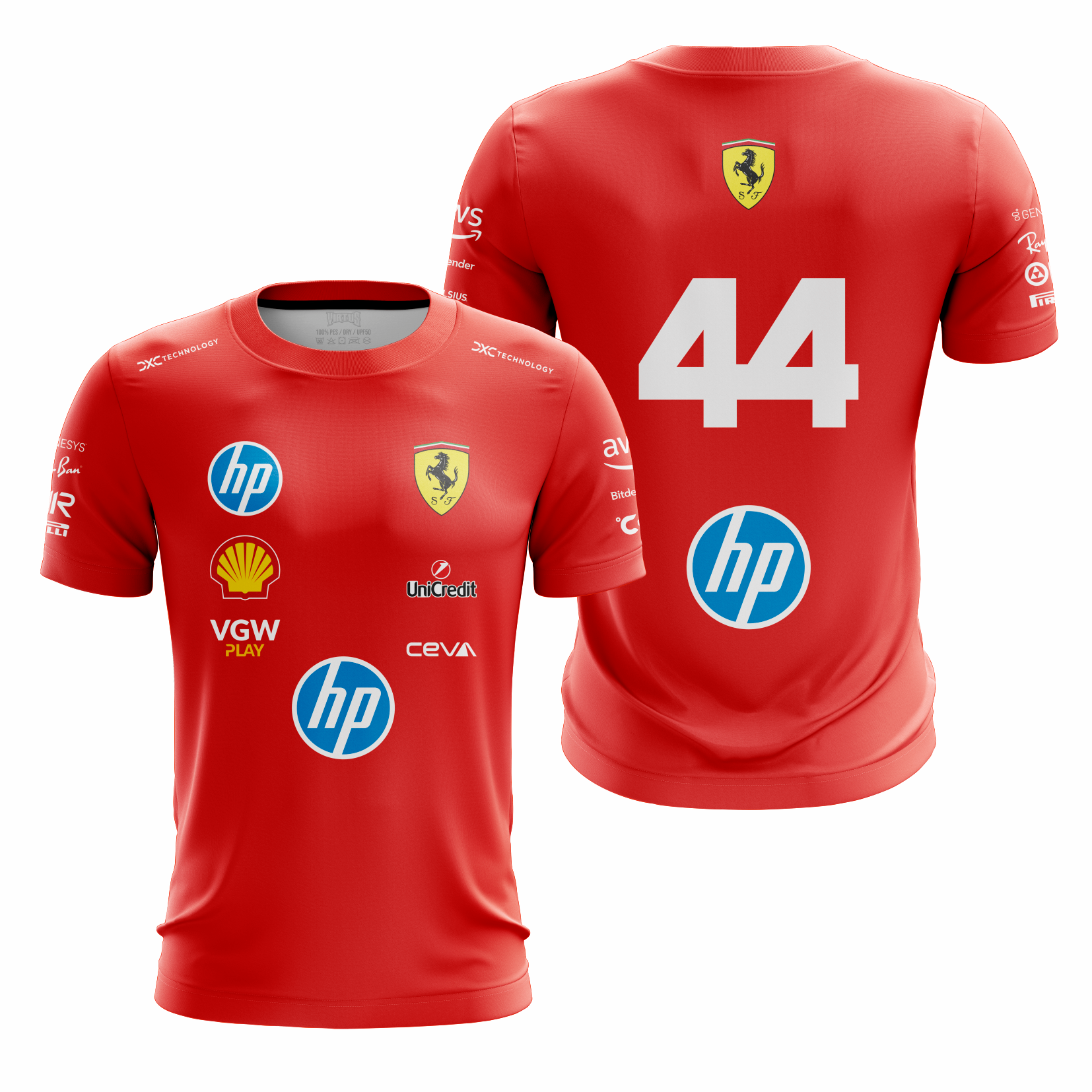 Camiseta Dry Fit Unissex - Ferrari Hamilton - Ref. MV1.14