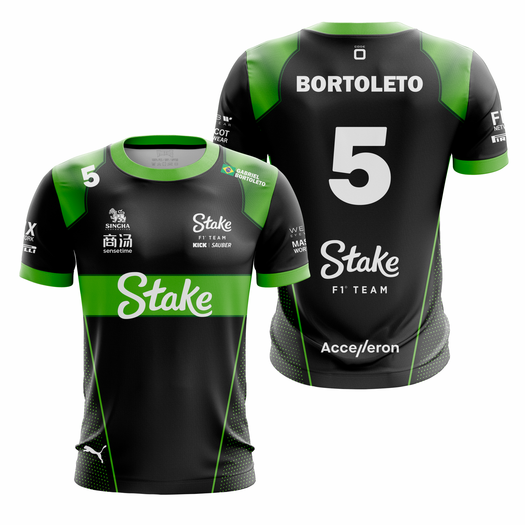 Camiseta Dry Fit Unissex - Sauber Bortoleto - Ref. MV10.5