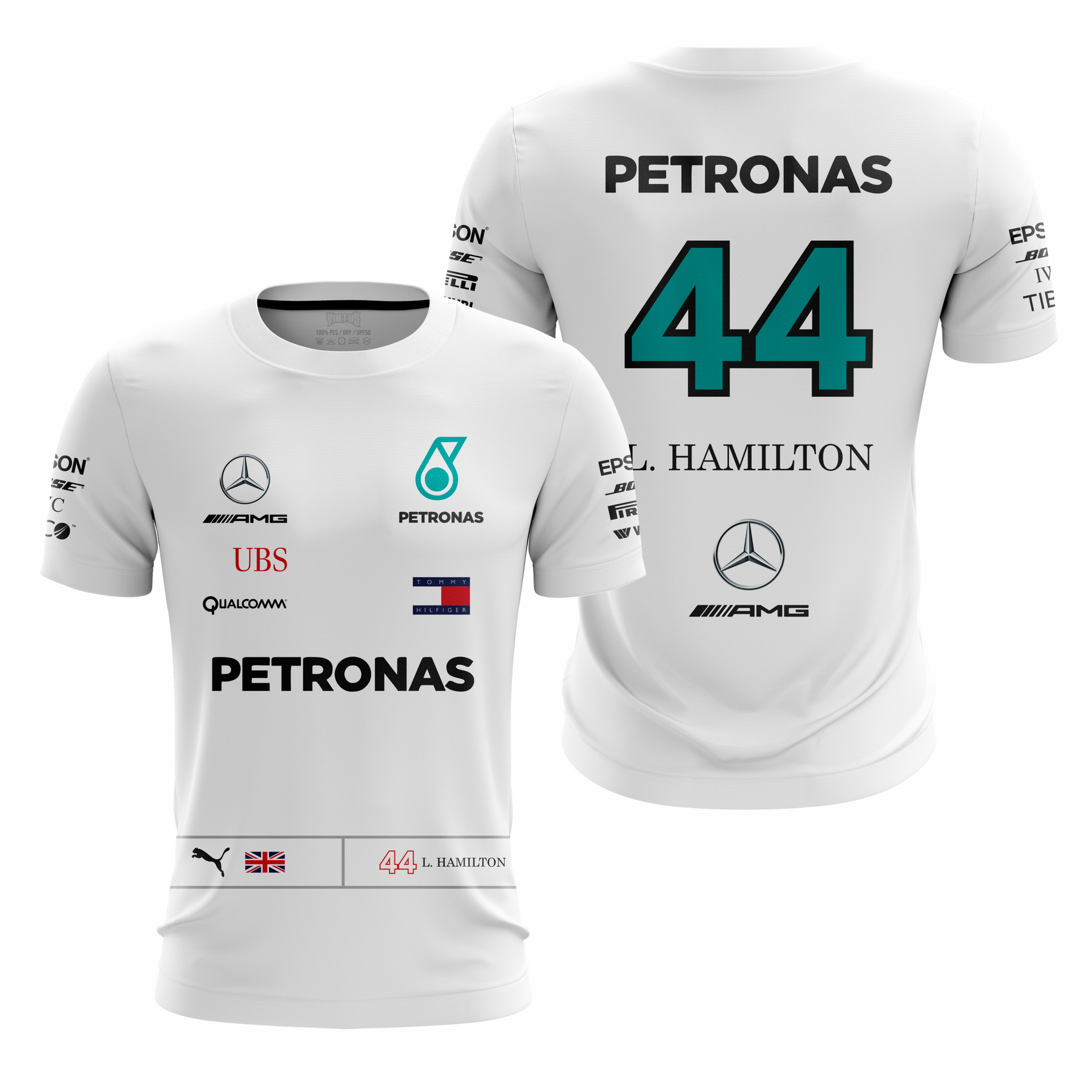 Camiseta Dry Fit Unissex - Mercedes Hamilton - Ref. MV2.5