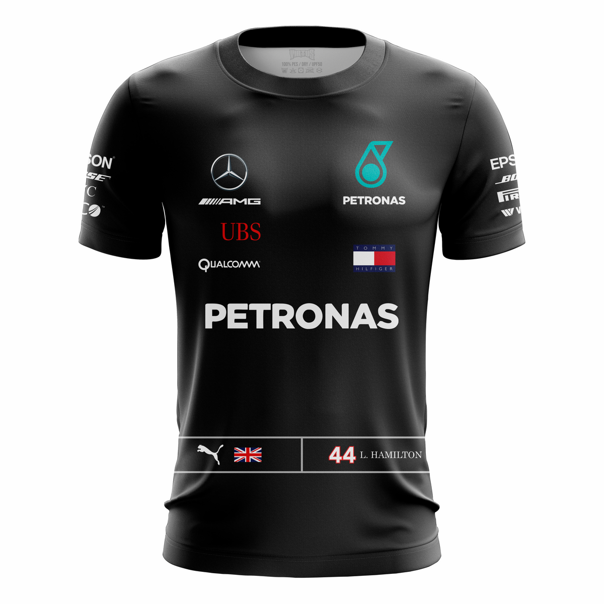 Camiseta Dry Fit Unissex - Mercedes Hamilton - Ref. MV2.2
