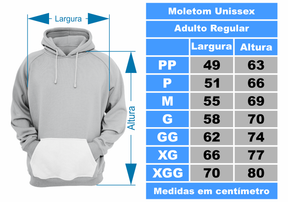 Moletom 3 Cabos Flanelado Unissex - Canguru - Ref. MV19.11